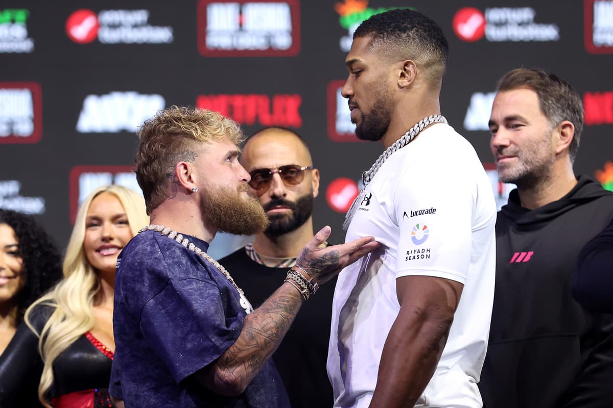 Jake Paul and Anthony Joshua face off