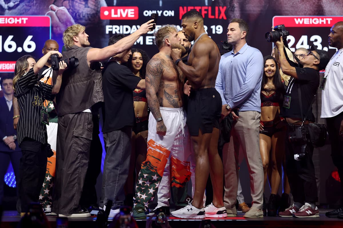 Jake Paul and Anthony Joshua face off