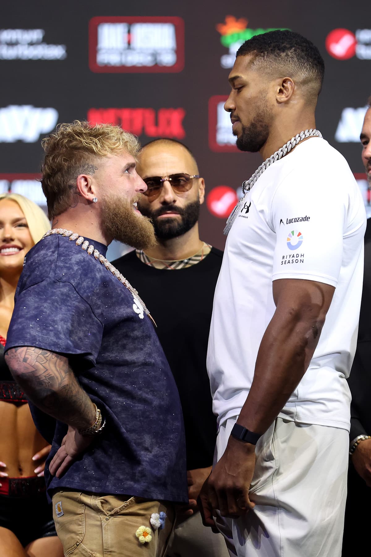 Jake Paul and Anthony Joshua face off