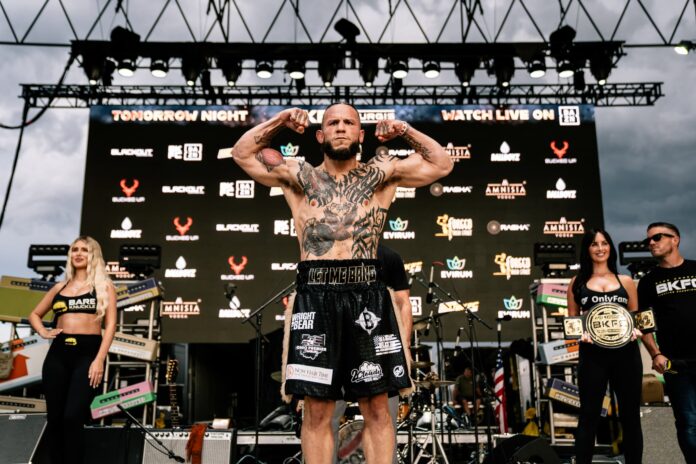 Julian Lane during the BKFC 89 weigh-in