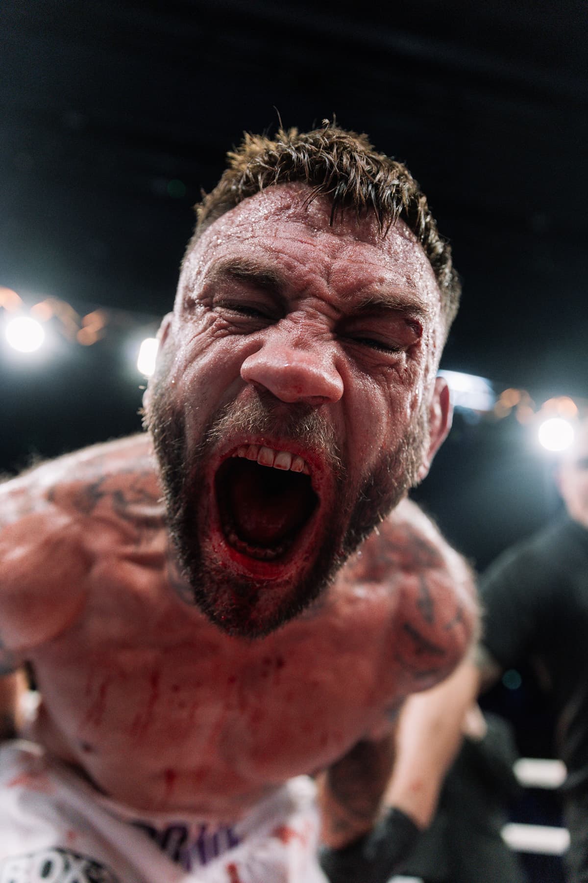 Leigh Cohoon after his victory over Cory Hardy during their bout