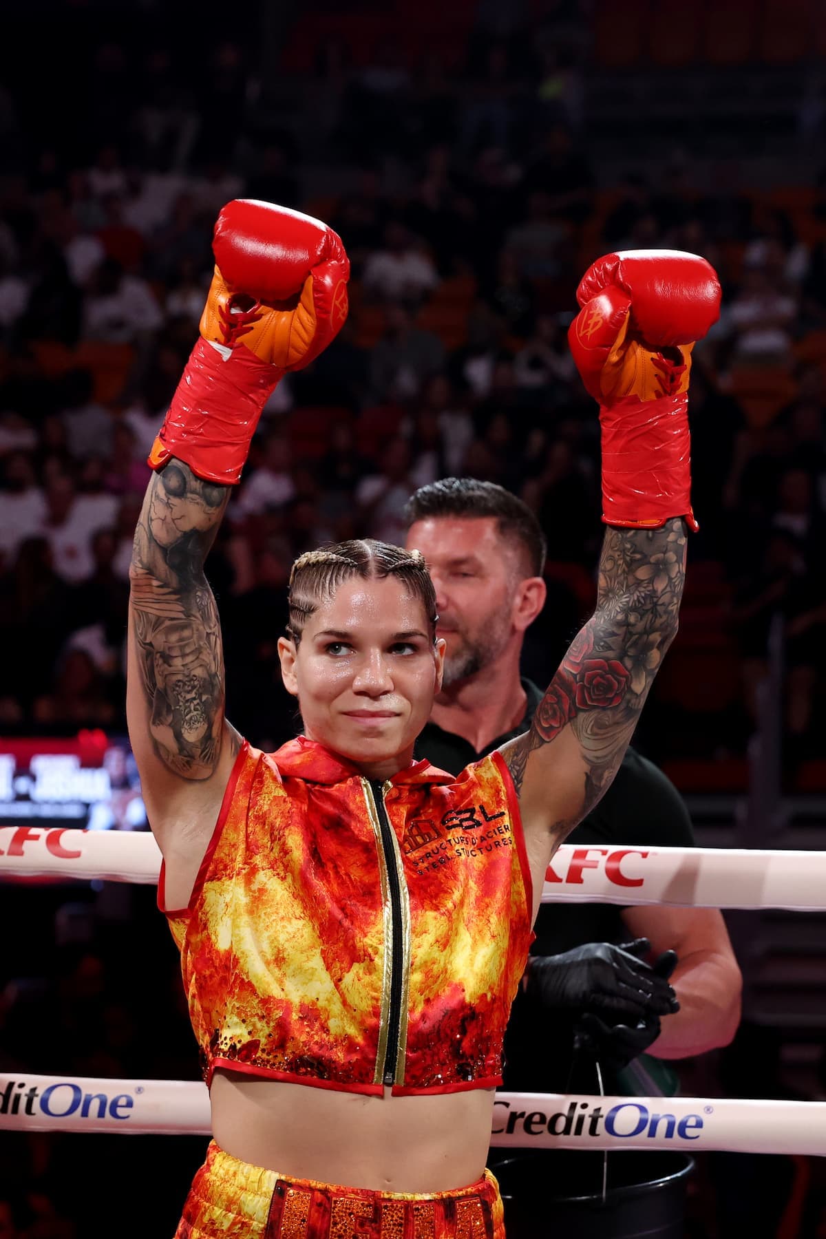 Leila Beaudoin during her bout against Alycia Baumgardner