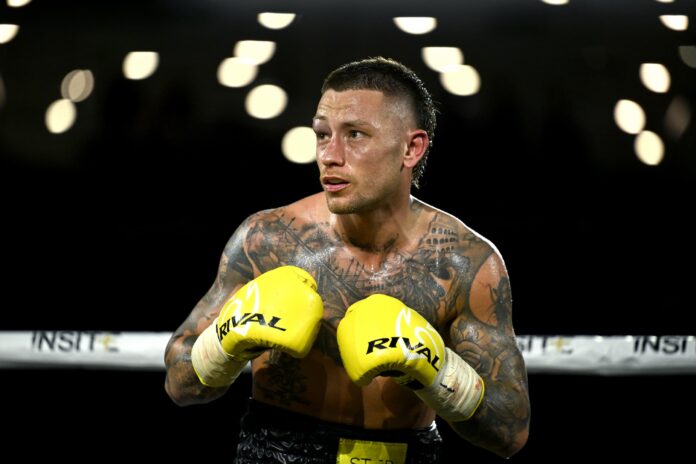 Liam Paro during his boxing bout against David Papot