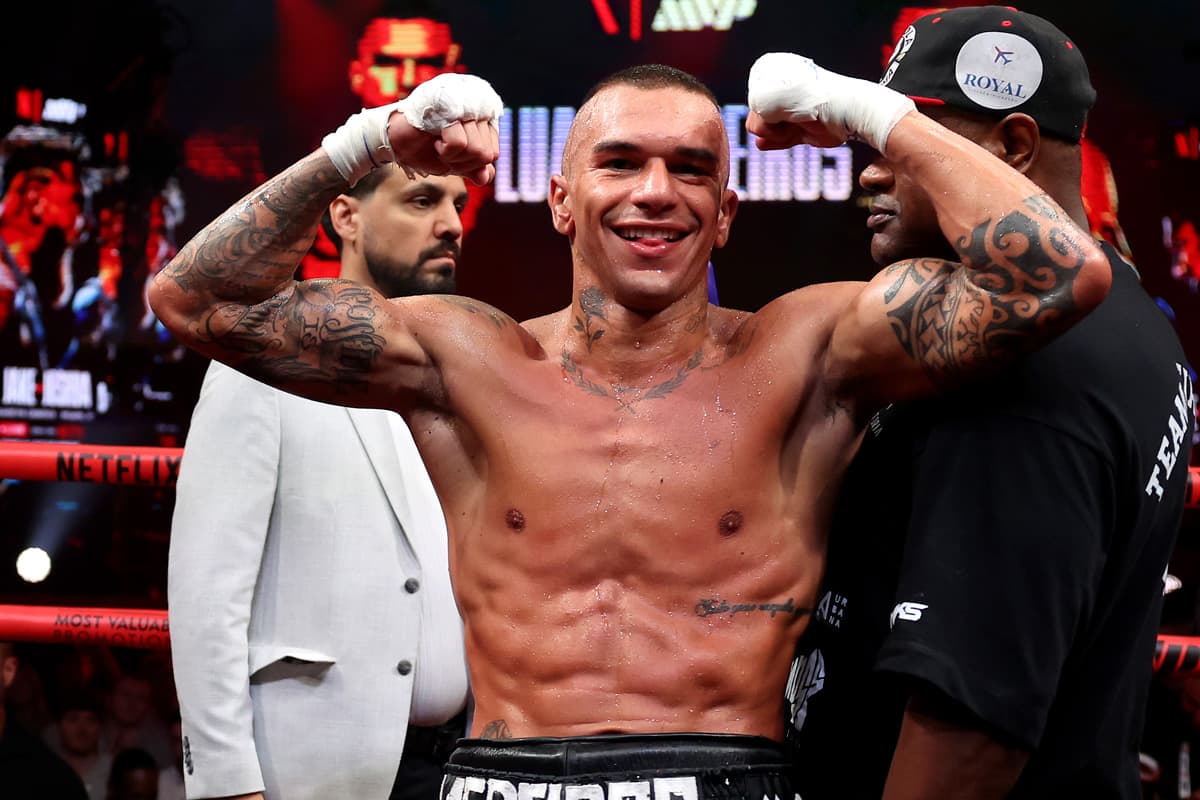Luan Medeiros after his victory over Hugo Macias during their bout
