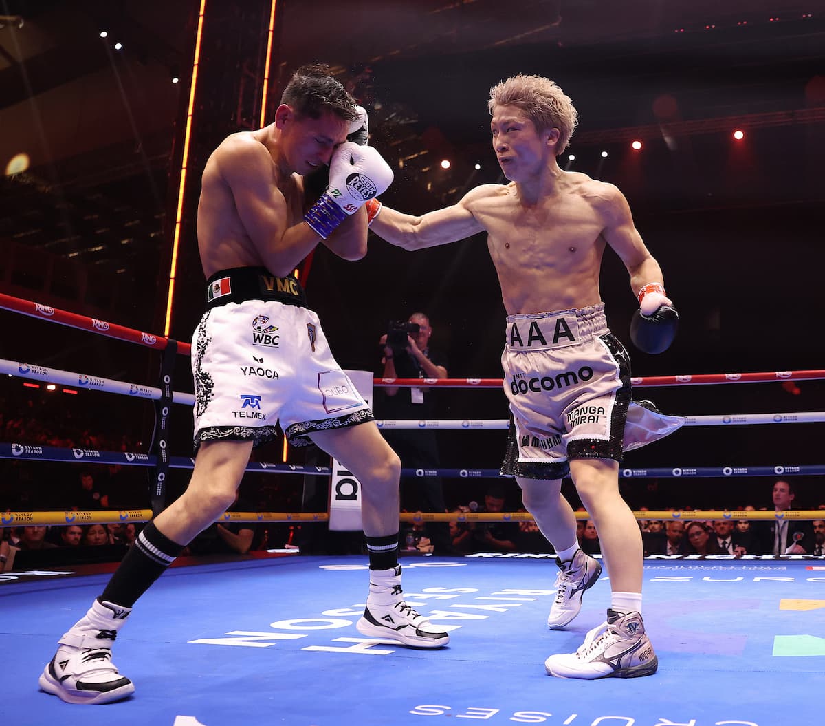 Naoya Inoue punches David Picasso during their bout