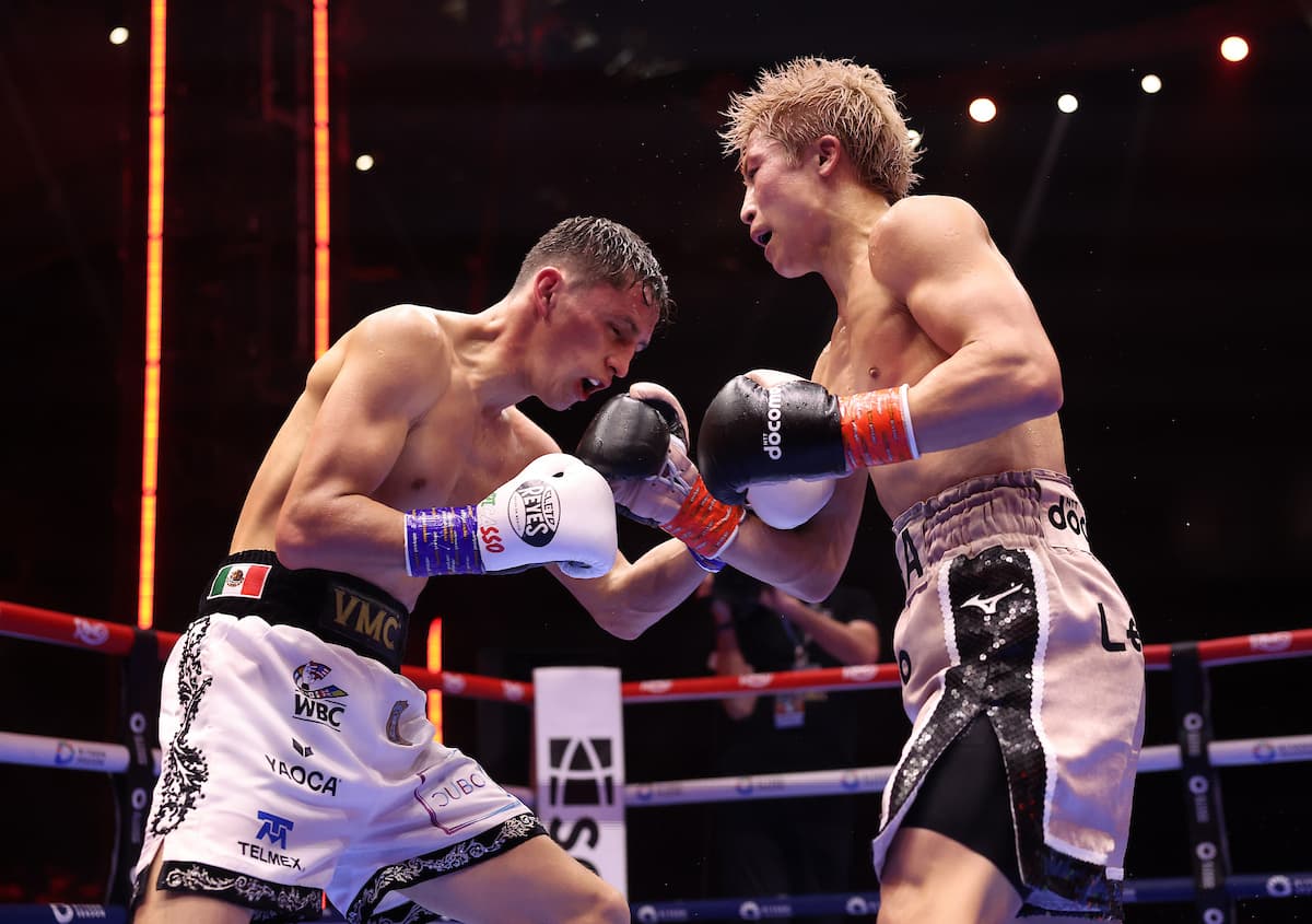 Naoya Inoue punches David Picasso during their bout