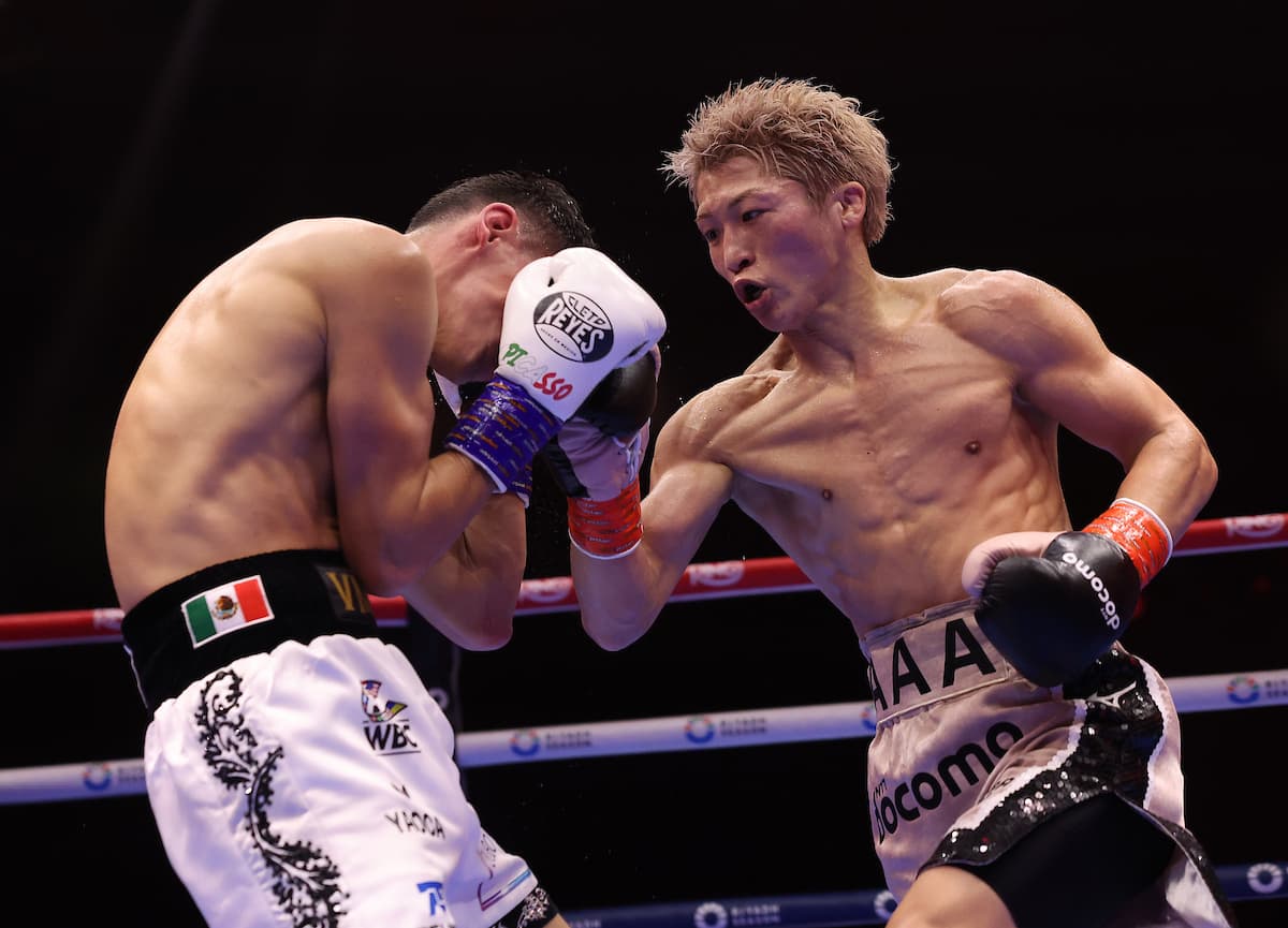 Naoya Inoue punches David Picasso during their bout