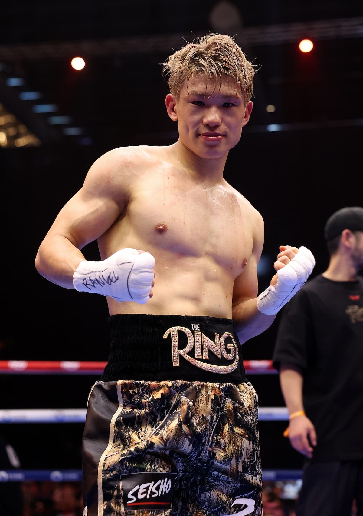 Reito Tsutsumi following his victory over Leobardo Quintana Sanchez during their bout