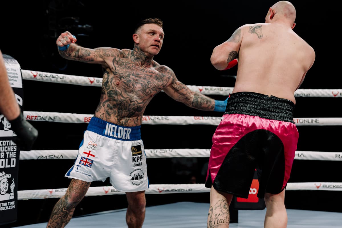 Ricky Nelder during his bout against Danny Leadbetter