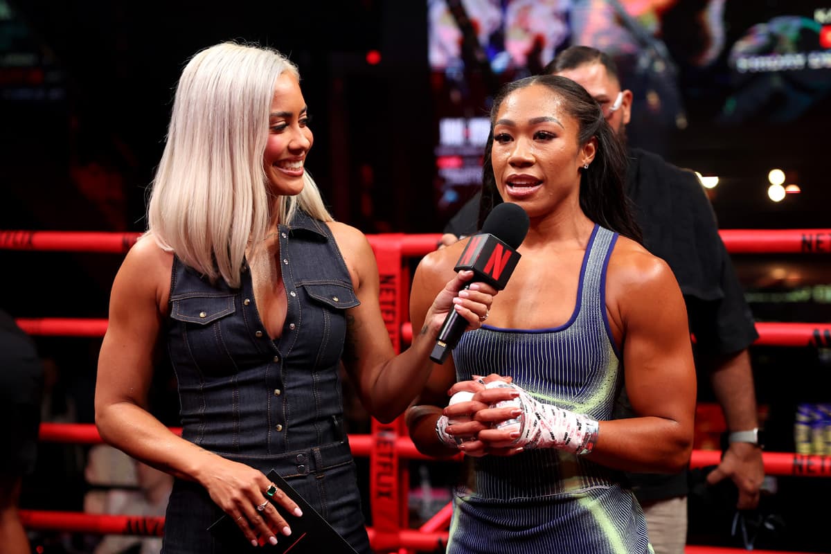 Sibley Scoles and Alycia Baumgardner during an open workout