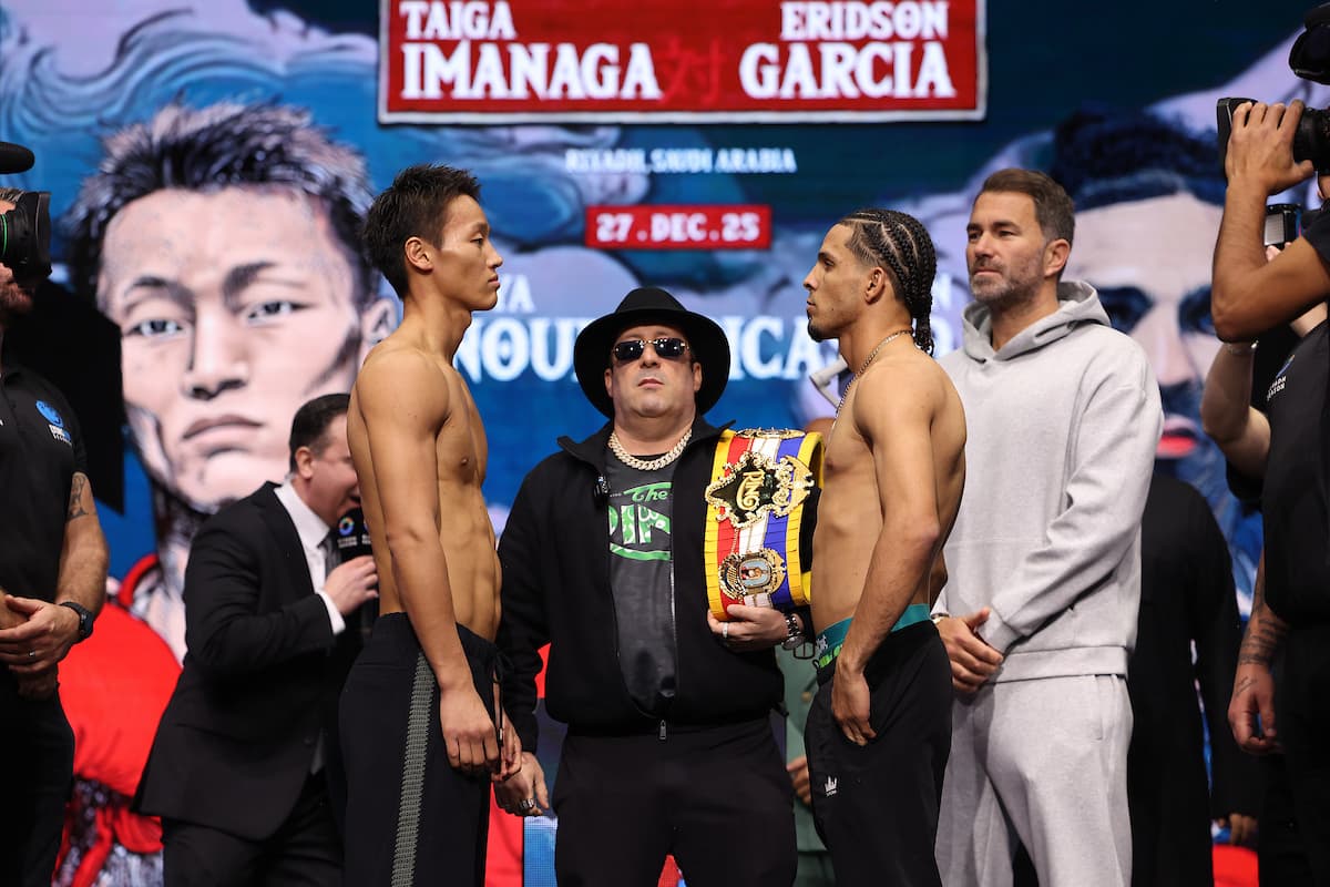Taiga Imanaga and Eridson Garcia face off