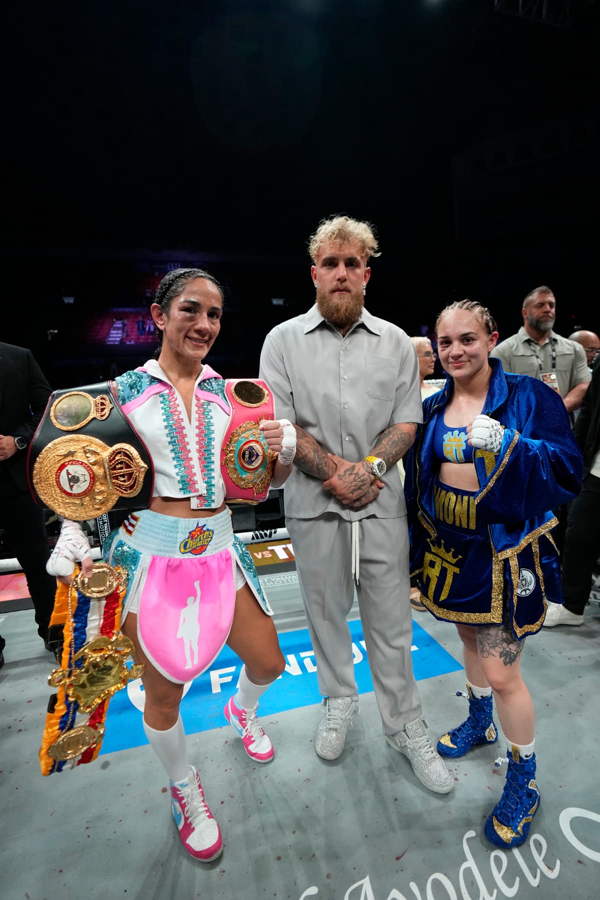 Amanda Serrano, Jake Paul, and Reina Tellez