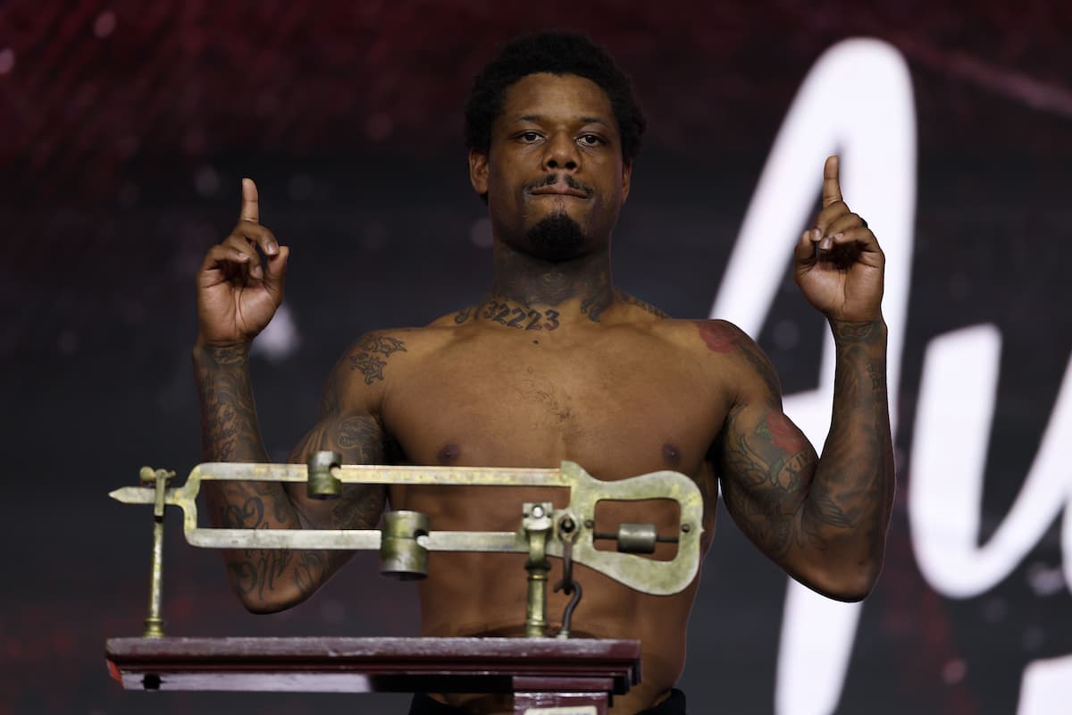 Austin Williams during the weigh-in