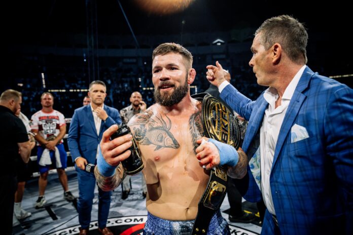 David Mundell following his victory at BKFC Spain