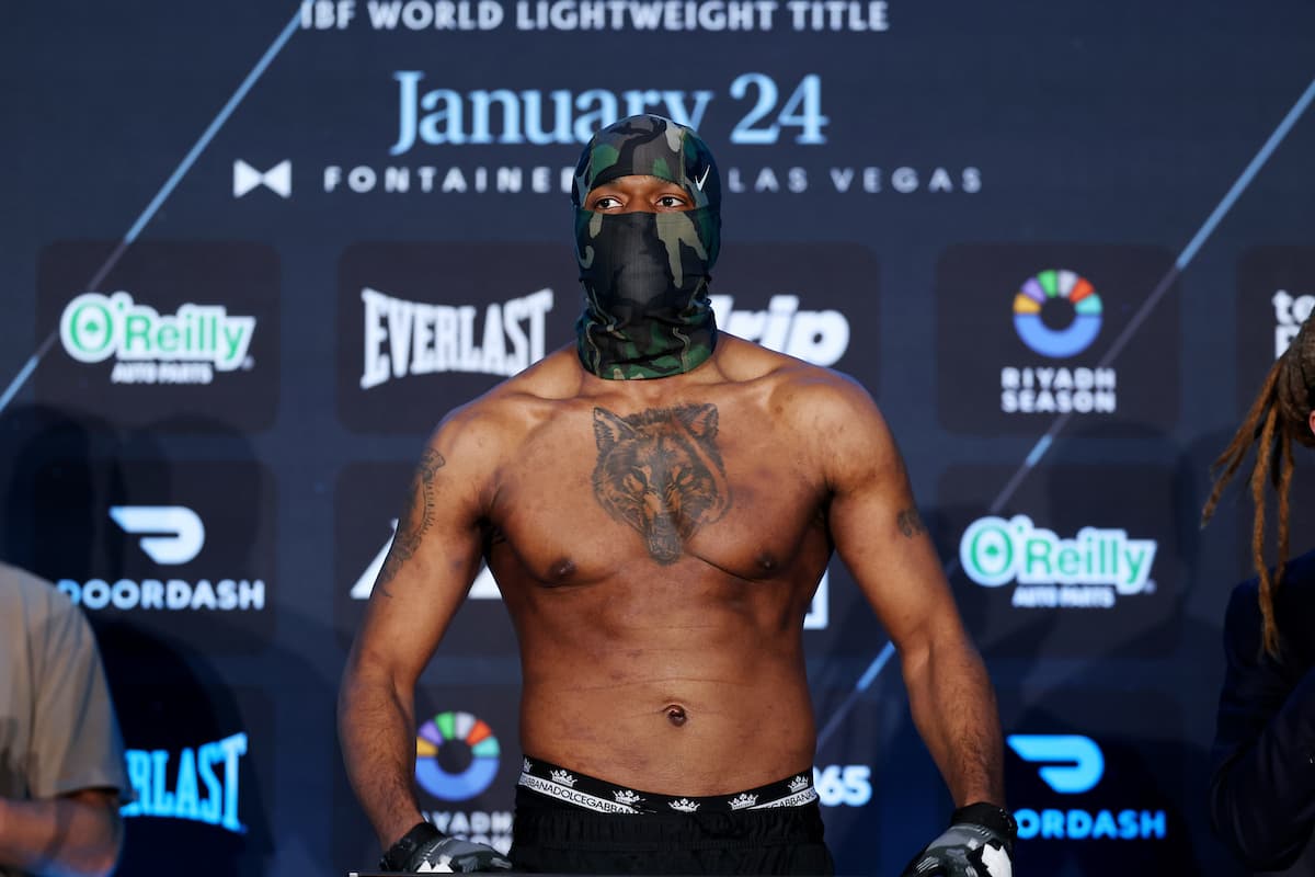 Jesse Hart during the weigh-in