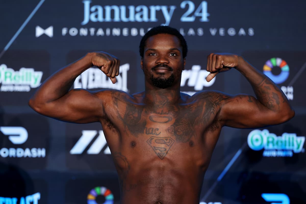Khalil Coe during the weigh-in