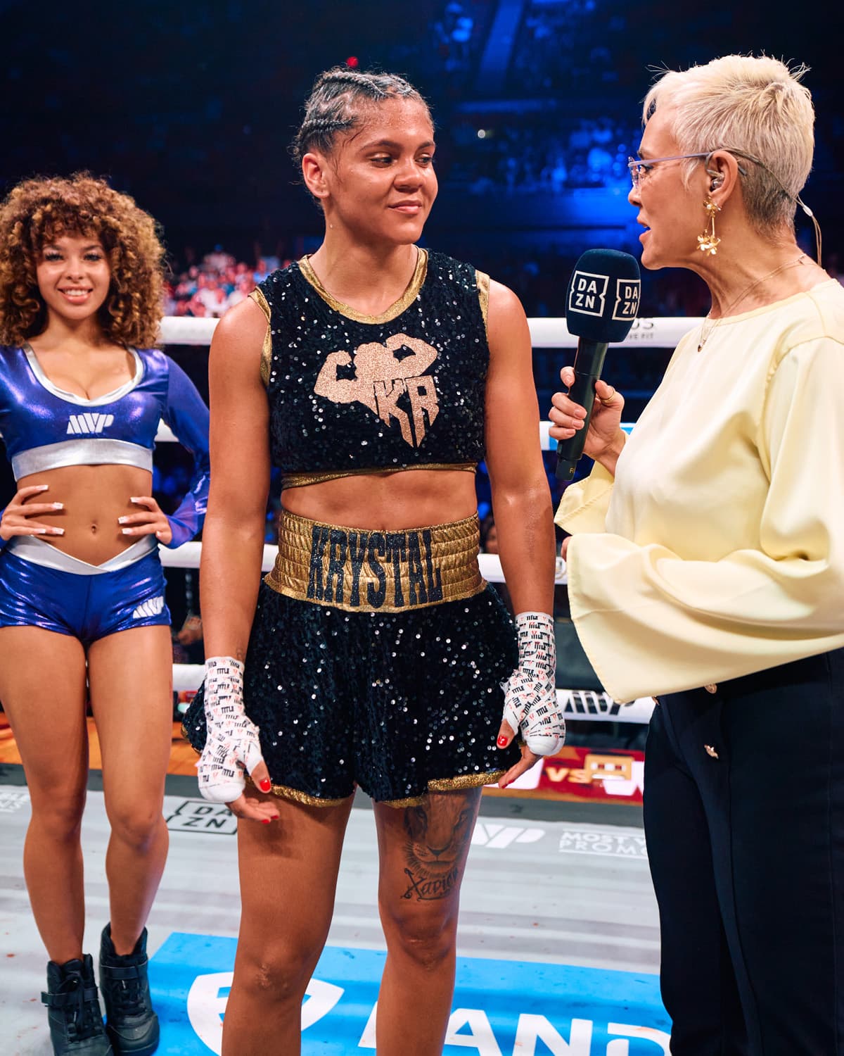 Krystal Rosado-Ortiz following her victory over Tania Walters