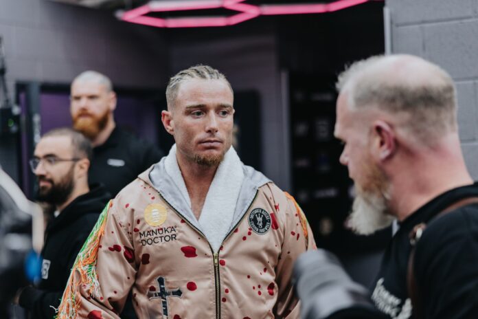 Paddy Donovan moments before his bout against Lewis Crocker