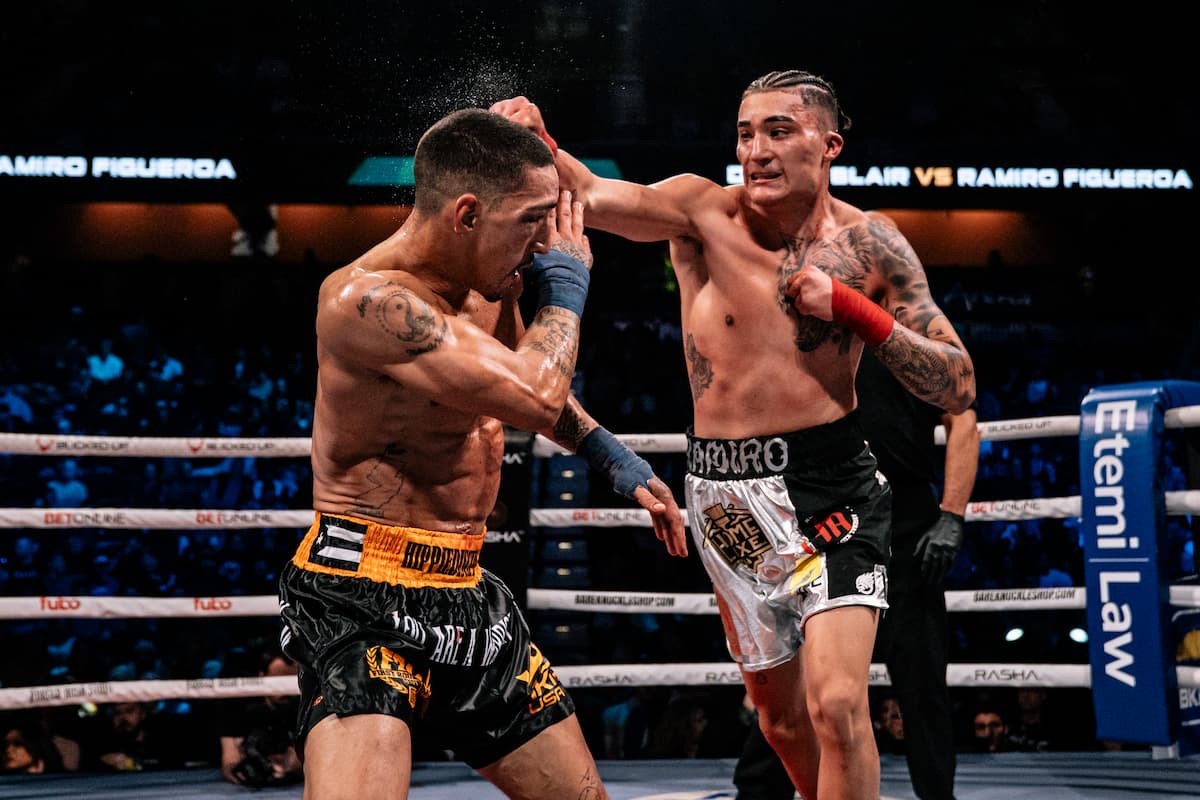 Ramiro Figueroa punches Dalvin Blair during their bout