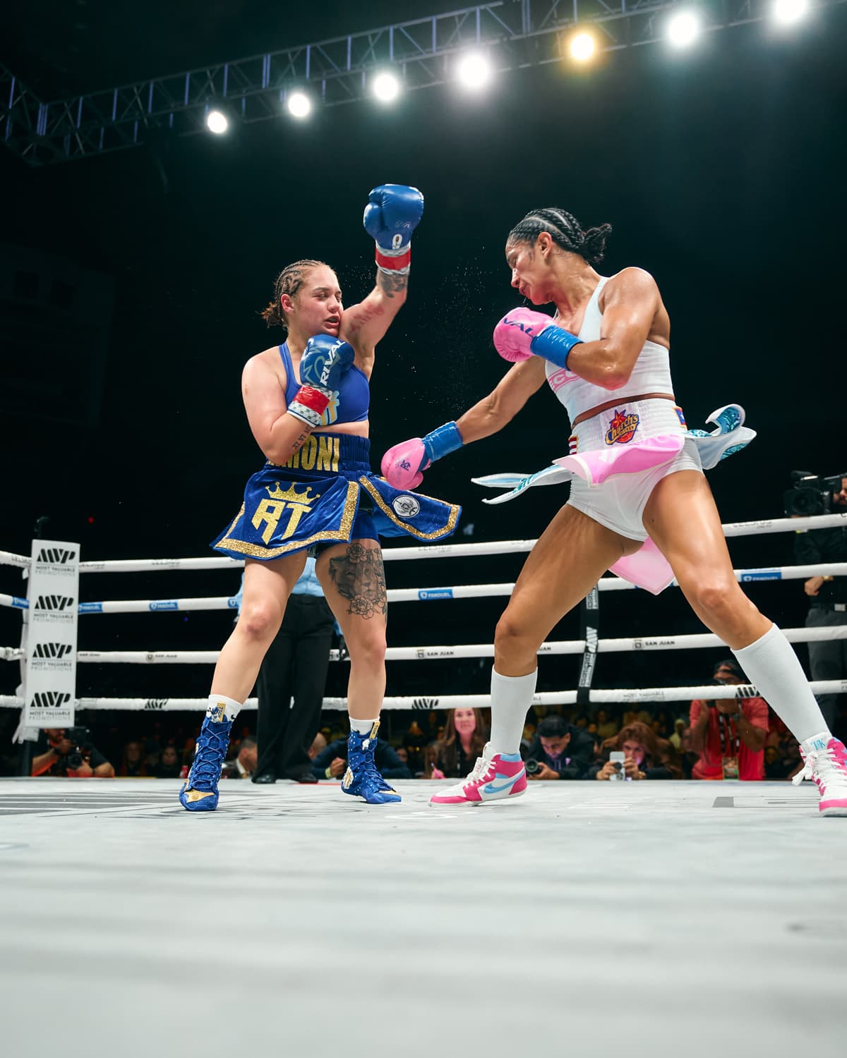 Reina Tellez and Amanda Serrano