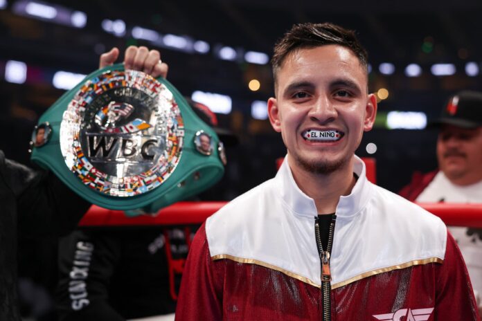 Ricardo Sandoval in the ring during his boxing match