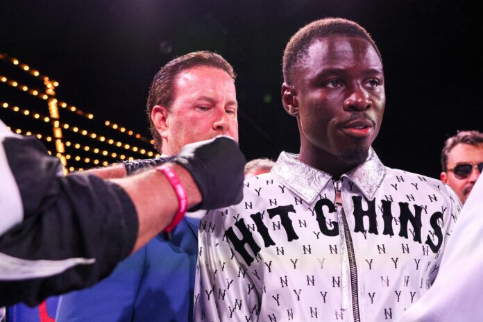 Richardson Hitchins in the ring during his boxing match