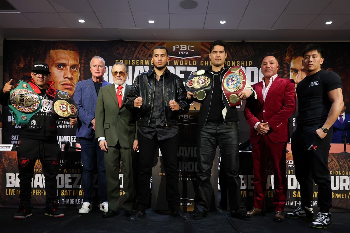 The Banvidez vs Zurdo press conference participants