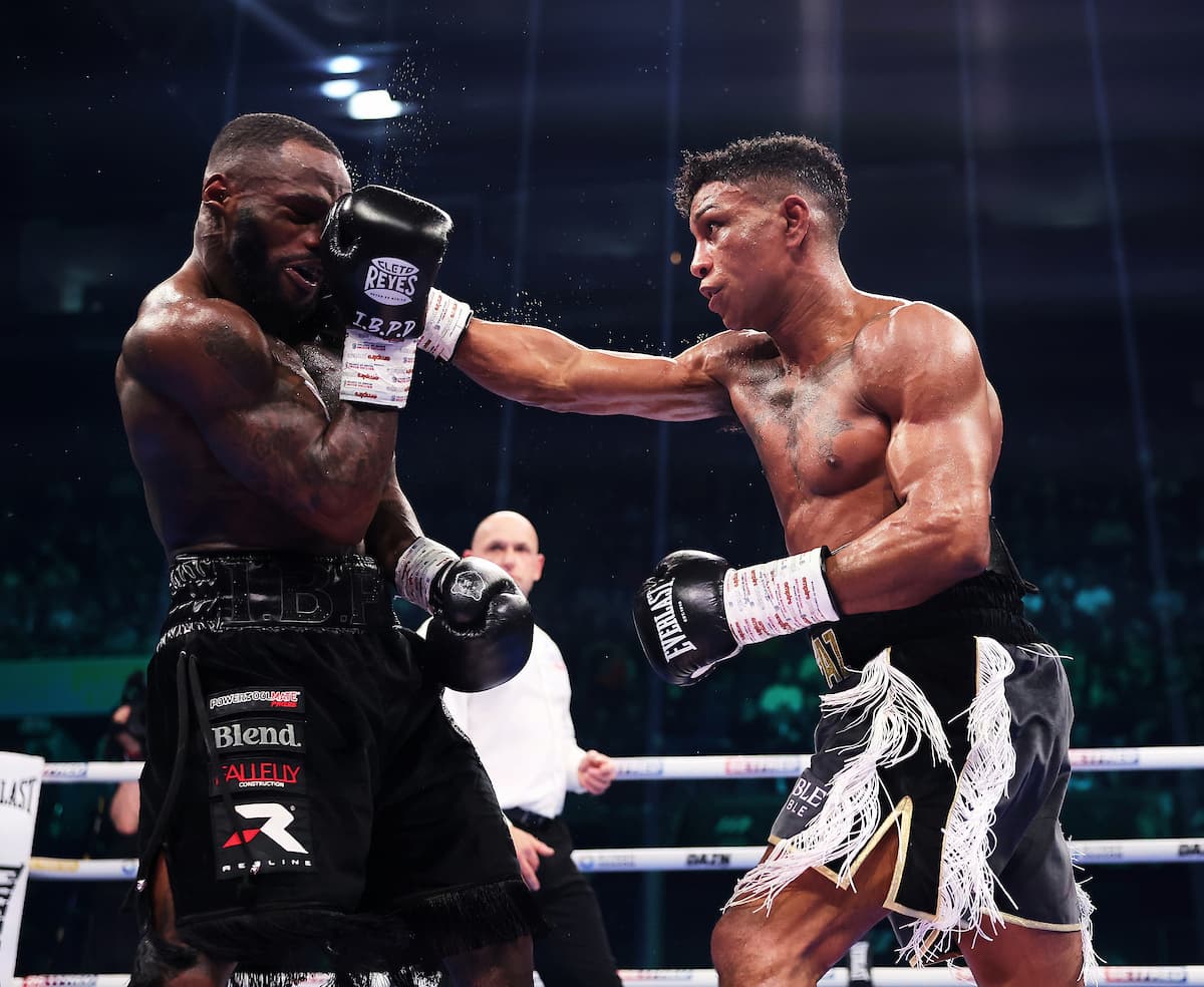 Bilal Fawaz lands a punch during his bout against Ishmael Davis