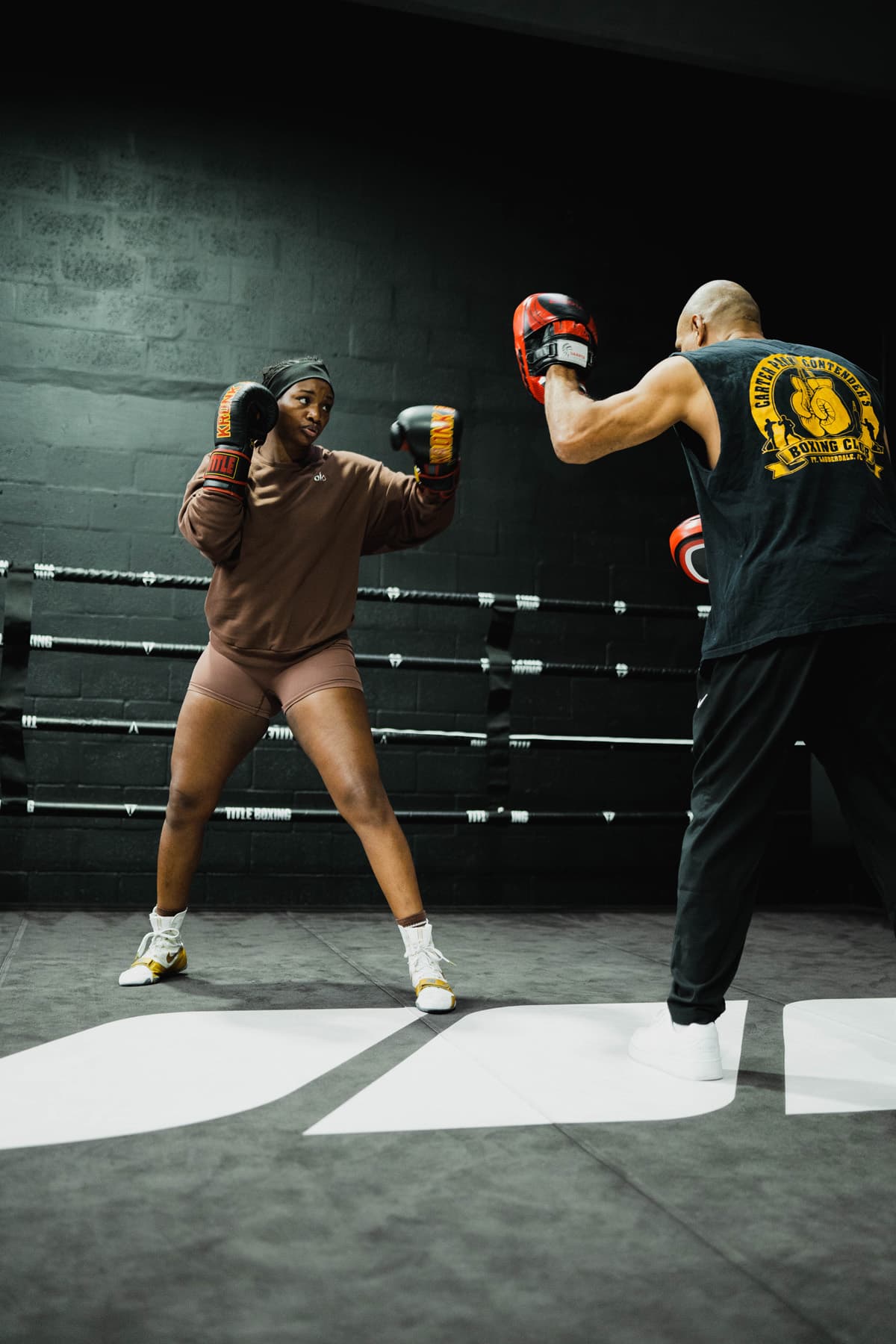 Claressa Shields mitt work