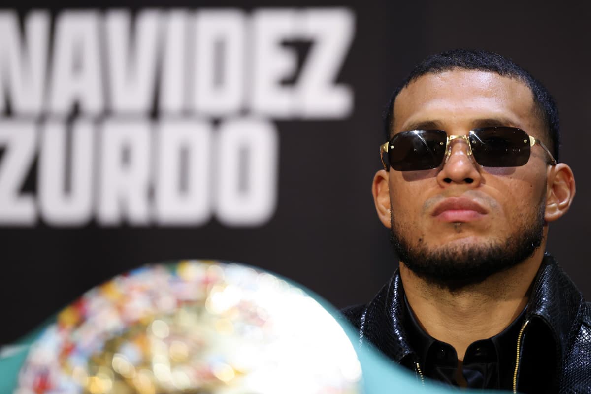 David Benavidez during a press conference