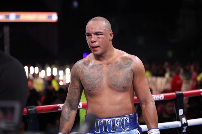 Fabio Wardley in the ring during a boxing match