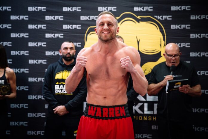 Jared Warren during the weigh-in ahead of his BKFC bout