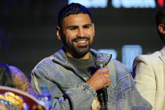 Jose Ramirez during a press conference ahead of his boxing match against Devin Haney