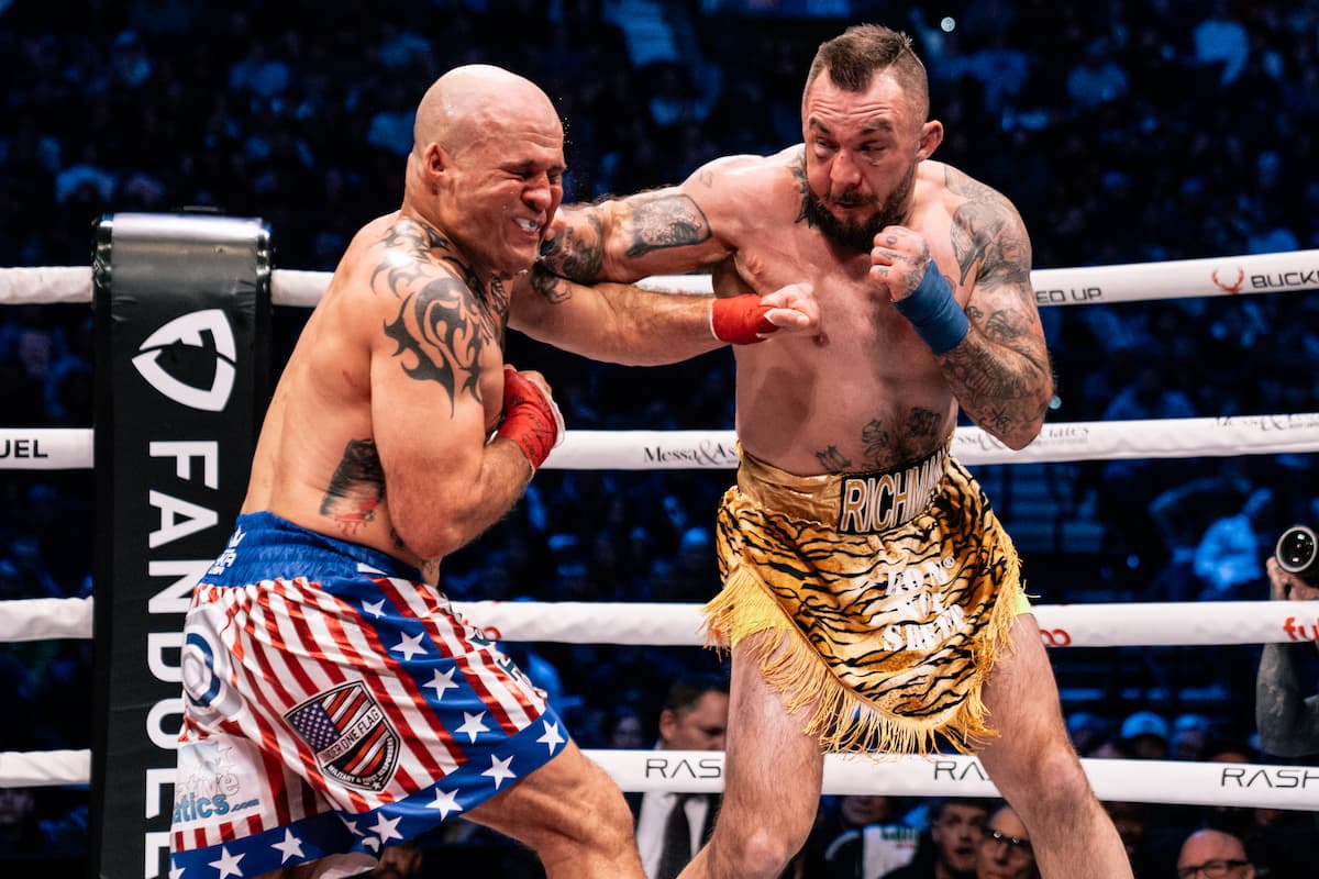 Mike Richman lands a punch during his bout against Joe Elmore