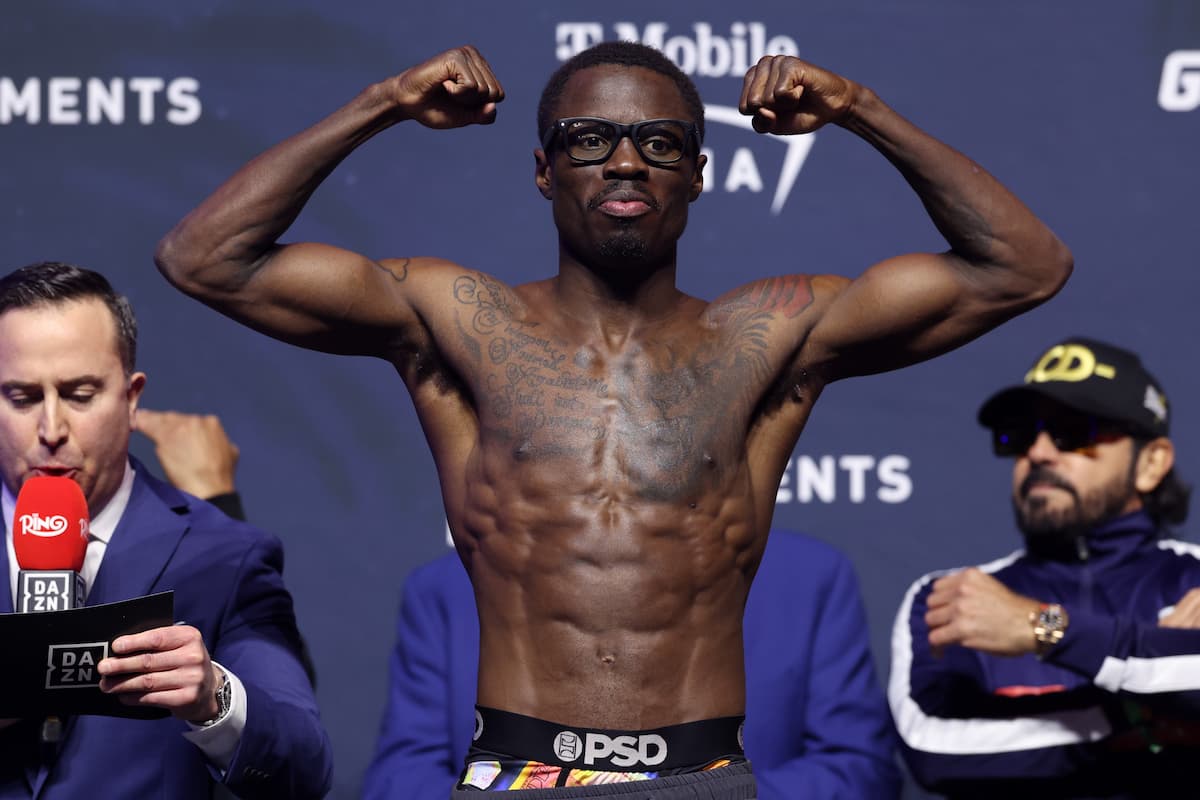 Richardson Hitchins during the weigh