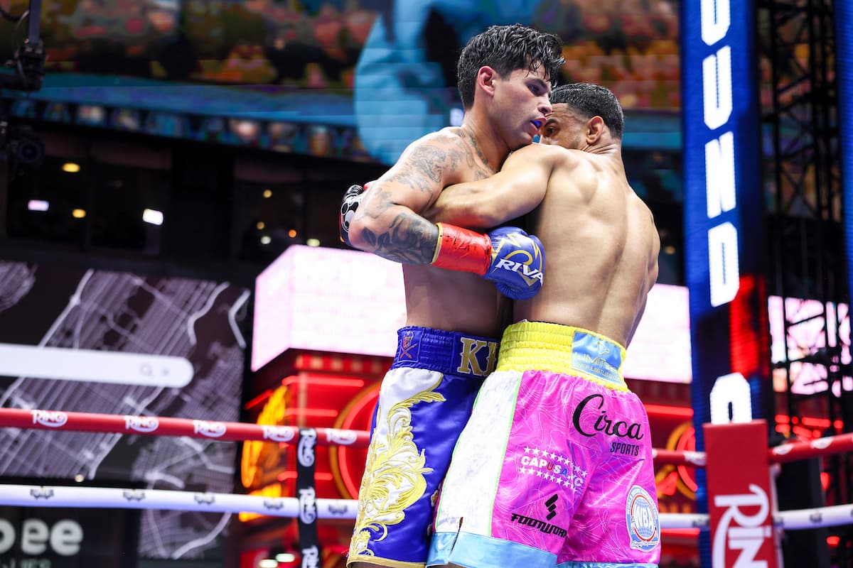 Ryan Garcia and Rolando Romero during their bout
