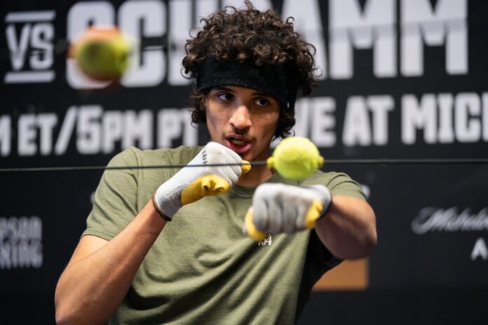 Sebastian Fundora during a training camp ahead of his boxing match