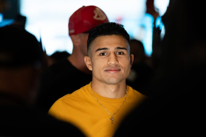 Armando Resendiz walking out during the Grand Arrivals before his boxing match in Las Vegas