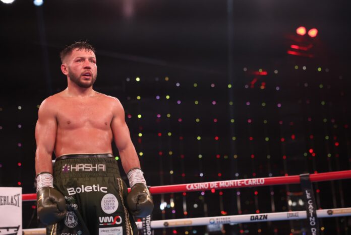 Conah Walker in the ring during his boxing match