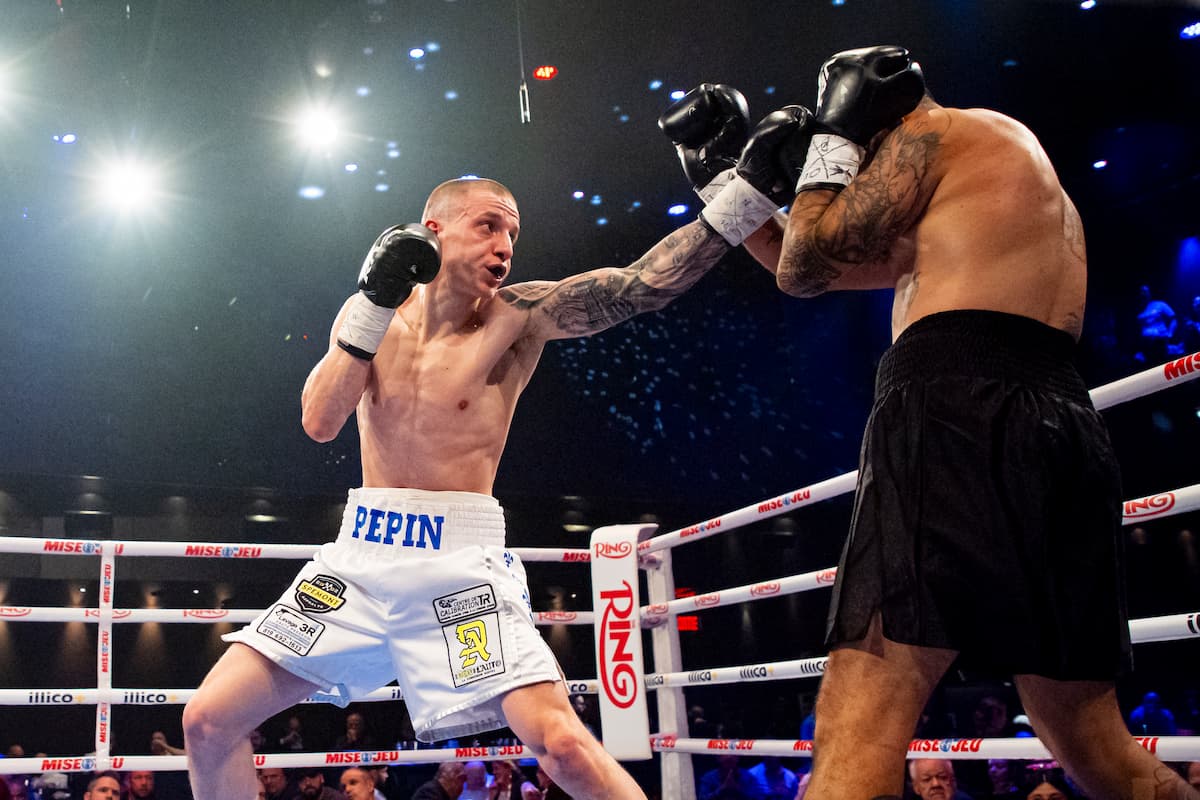 Daylen Pepin throws a jab during his boxing match against Felipe Bocaz