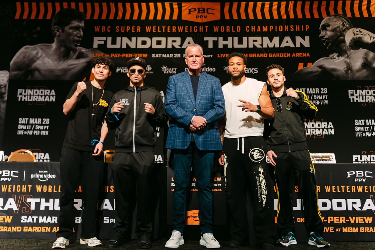 The Fundora vs Thurman prelims press conference participants
