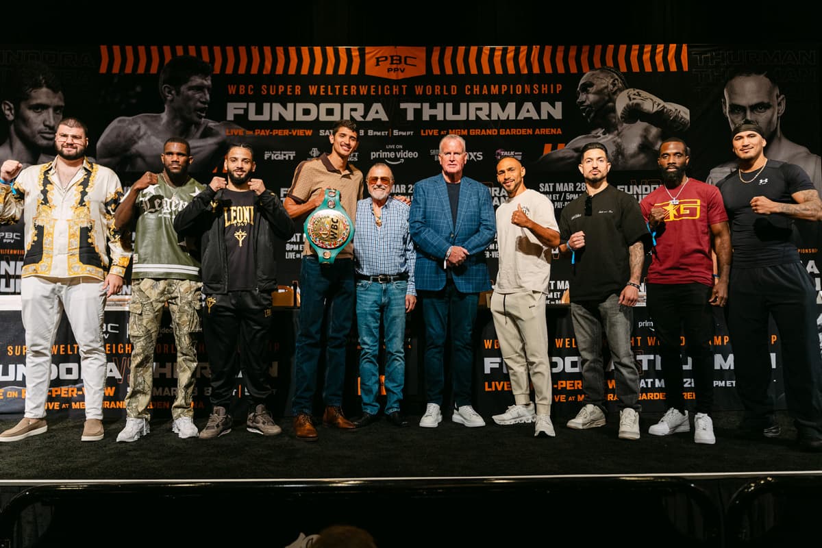 The Fundora vs Thurman press conference participants