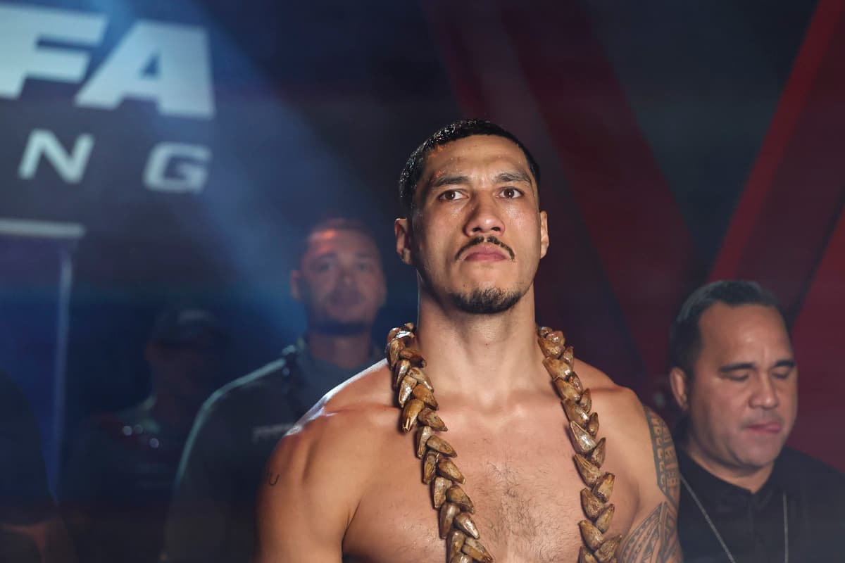 Jai Opetaia makes his ring walk