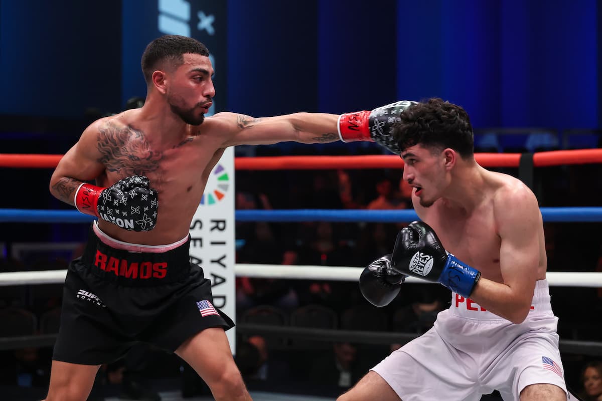 Jaycob Ramos and Ethan Perez during their boxing match