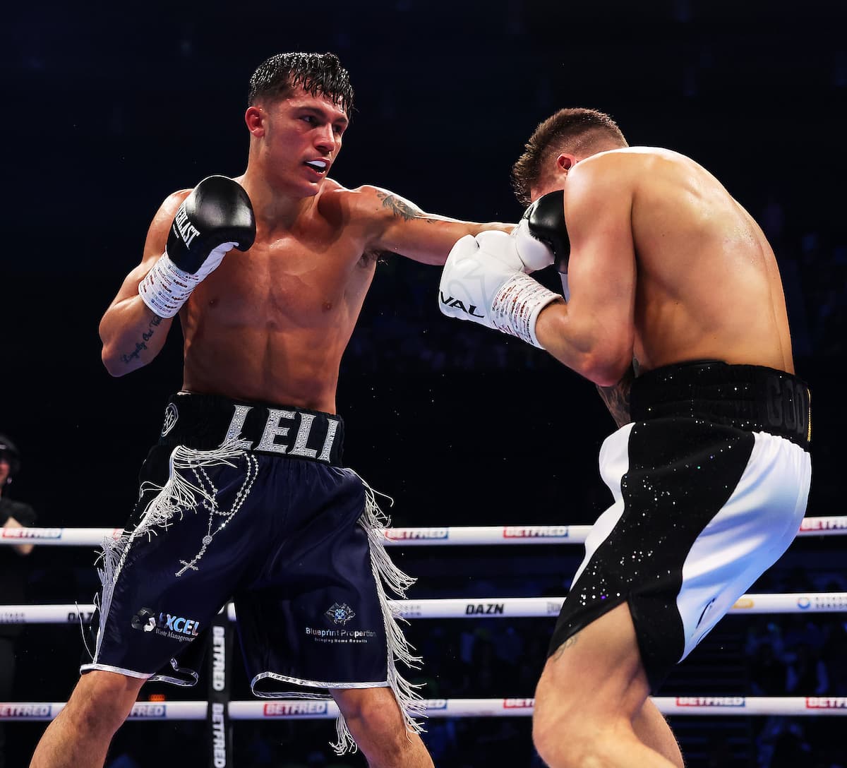 Leli Buttigieg and Jake Goodwin during their boxing match