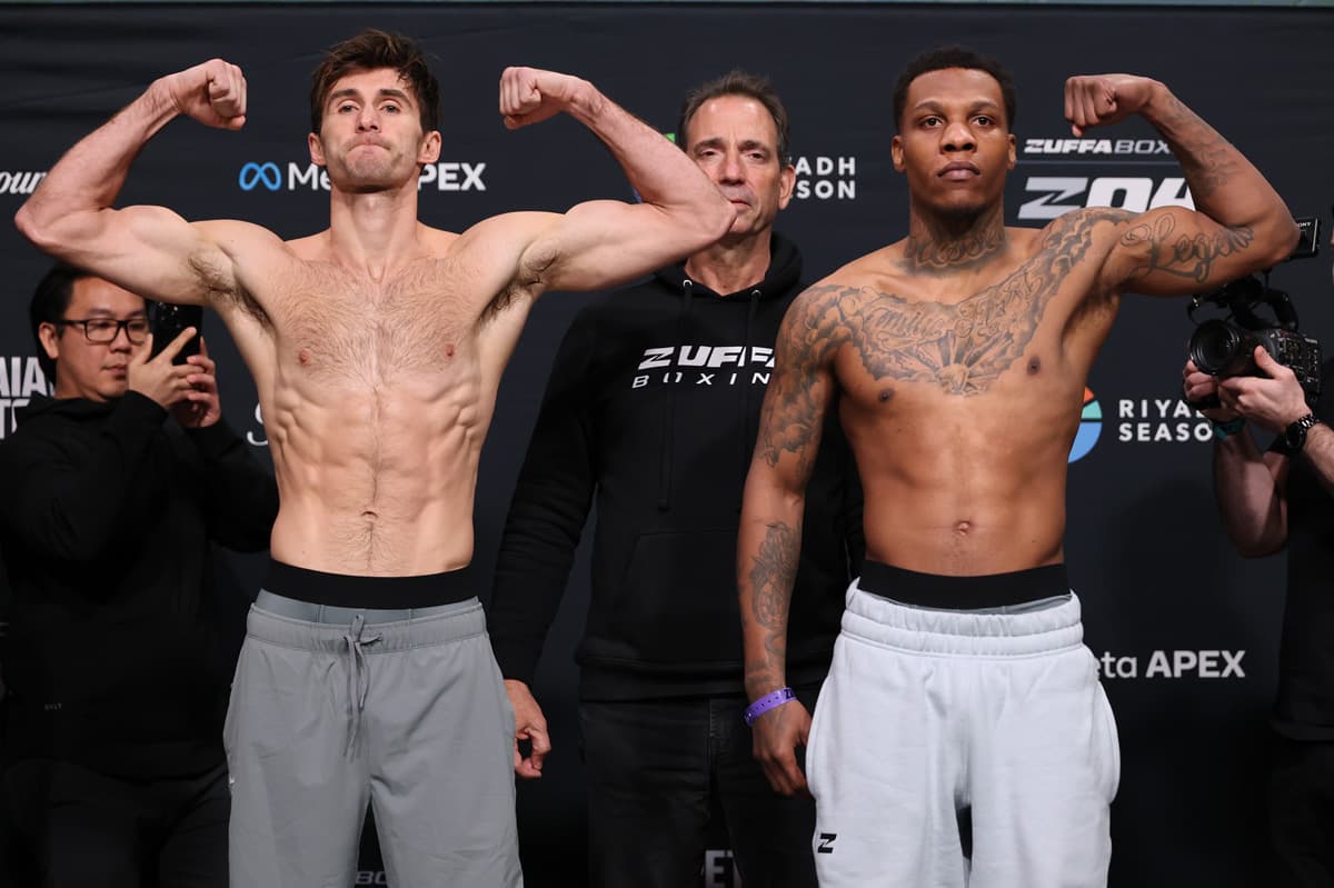 Vlad Panin and Shinard Bunch during the Zuffa Boxing 4 weigh-in