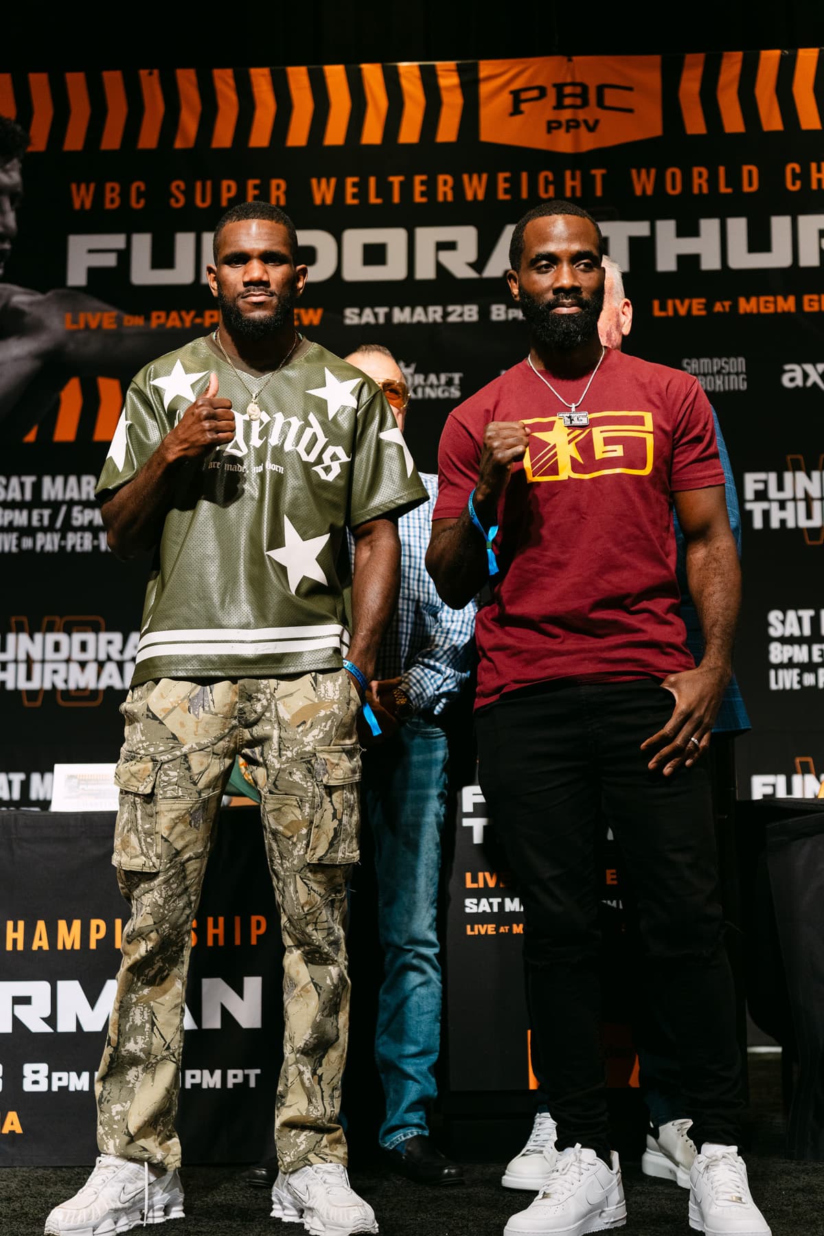 Yoenli Hernandez and Terrell Gausha at the press conference