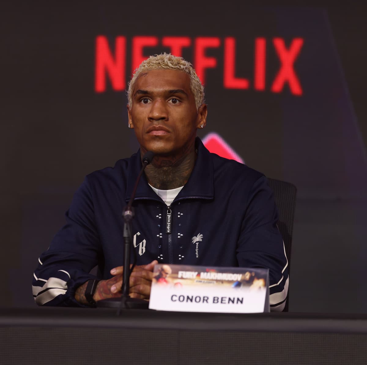 Conor Benn at the press conference