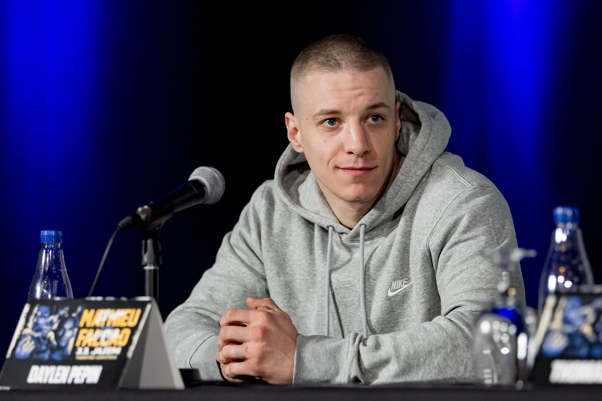 Daylen Pepin at a press conference