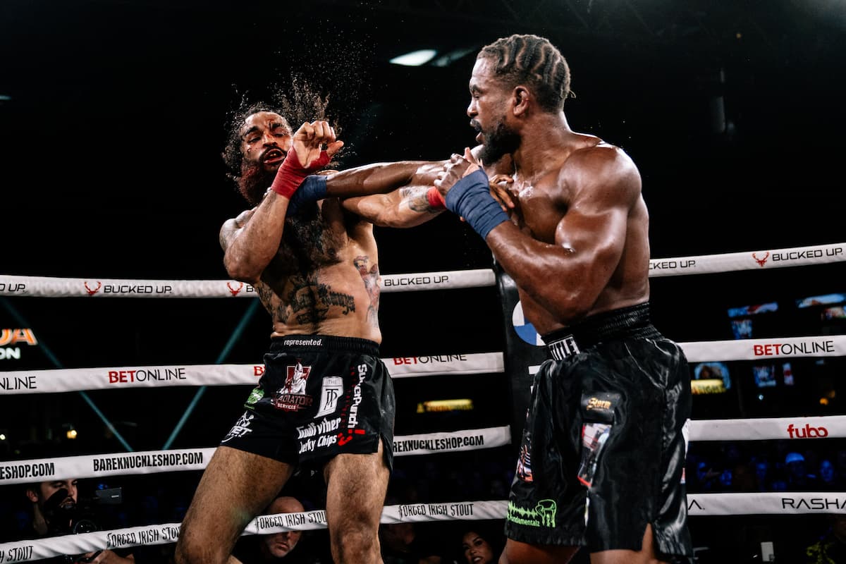 Frankie Solomon lands a punch during his bout against Rickie McConnico